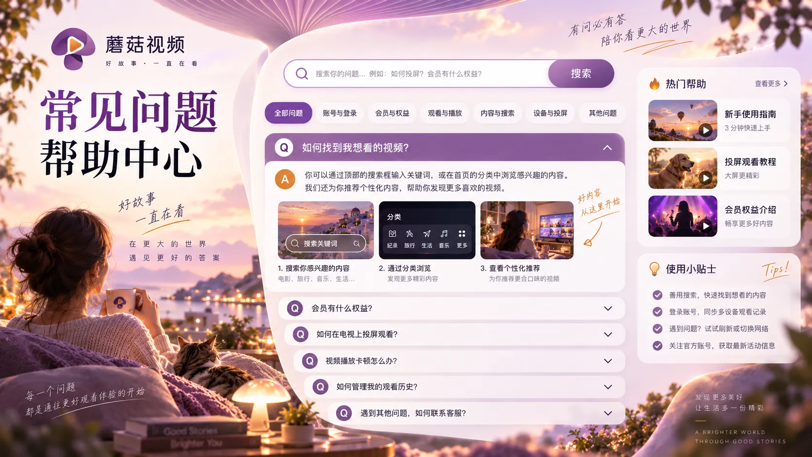 蘑菇视频常见问题与浏览说明